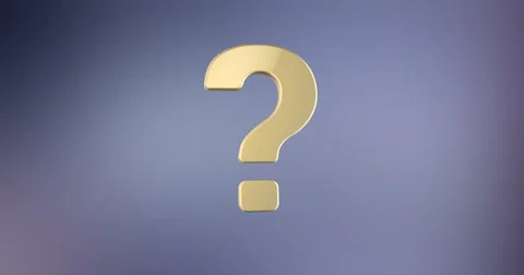 Question Mark Gold 3d Icon Stock Footage 66608169