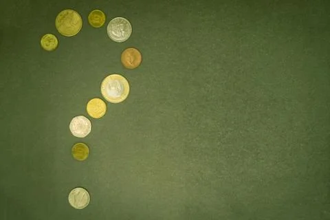 Question mark on a gray background. Stock Photos