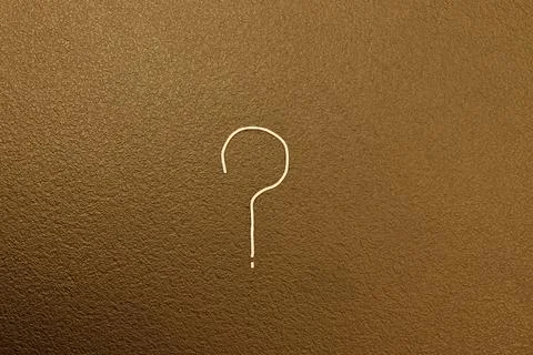 Question mark on a green background. Stock Photos
