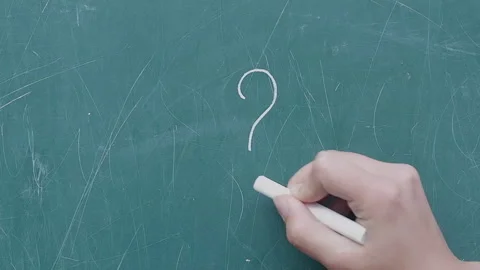Question mark on green board Stock-Footage 253751365