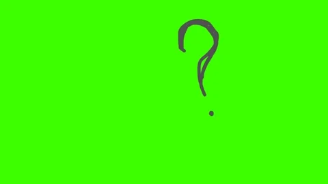 Question mark on green screen | Stock Video | Pond5