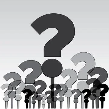 Question mark in group Stock Illustration