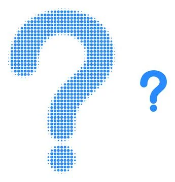 Question Mark Halftone Dot Icon Stock Illustration