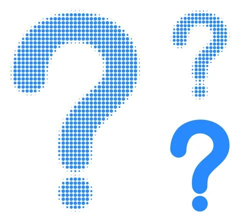 Question Mark Halftone Dotted Icon Stock Illustration