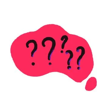 Question mark. Hand drawn ask sign isolated on white background. Vector styli Ilustración de archivo