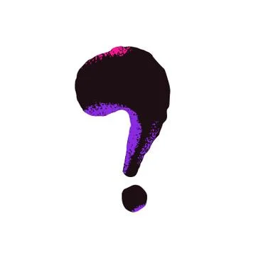 Question mark. Hand drawn ask sign isolated on white background. Vector styli Ilustración de archivo