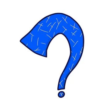 Question mark. Hand drawn ask sign isolated on white background. Vector styli Ilustración de archivo
