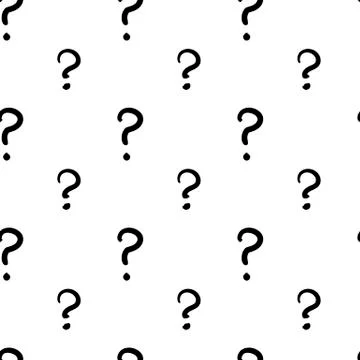 The question mark hand drawn seamless pattern Stock Illustration