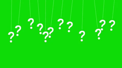 Question mark hanging in a minimalist studio environment representing curiosi Stock Footage 345939235