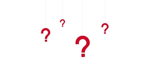 Question mark hanging symbol against a neutral background representing Stock Footage 345939236