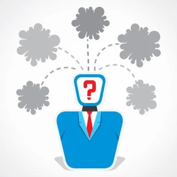 Question mark head with paint drop shape message bubble stock vector Stock Illustration