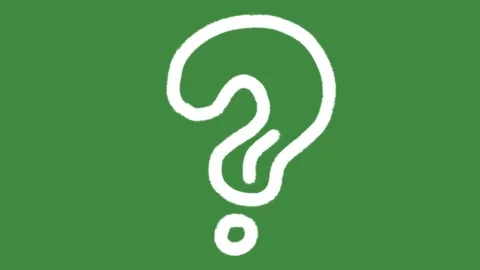 Question mark help desk hand-drawn cartoon graphic with chalk outline FAQ icon Video stock 337009839