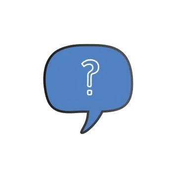 Question mark Help speech bubble symbol. FAQ sign. Vector illustration isolat Stock Illustration