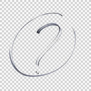 A question mark highlighted with a circle drawn with black marker Stock Illustration