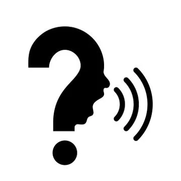 Question mark with human face Stock Illustration