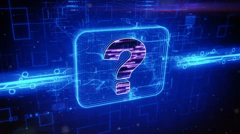 Question mark icon on abstract blue background Stock Footage 63530999