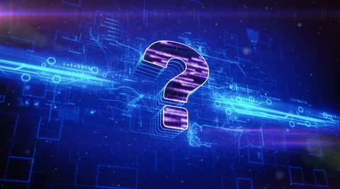Question mark icon on abstract blue background Stock Footage 63531015