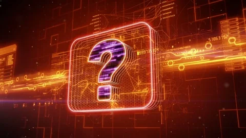 Question mark icon on abstract red background Stock Footage 72297224