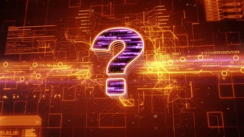 Question mark icon on abstract red background Stock Footage 72297326