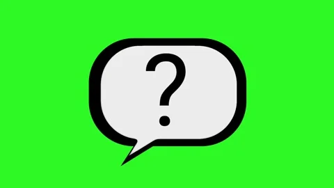 Question mark icon animation. A black 3D symbol in a speech bubble. Stock Footage 315630416