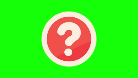 Question Mark Icon Animation on Green Screen Stock Footage 311580607