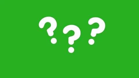 Question Mark Icon Animation on Green Screen Chroma Key 4K Video Stock Footage 337406047