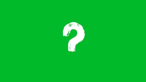Question Mark Icon Animation Green Screen Stock Footage 344208416