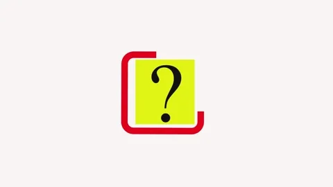 Question mark icon animation. Problem sign symbol flashing for tutorial, te.. Stock Footage 308095486