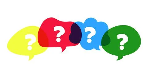Question mark icon. Ask box logo. Vector bubbles Ilustración de archivo