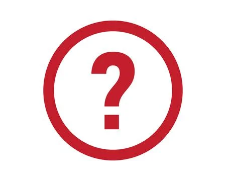 Question Mark icon in circle on white Stock Illustration