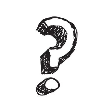 Question mark icon design. Hand design style Stock-Illustration