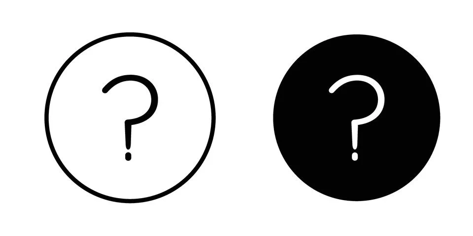 Question mark icon for design projects and web UI Stock Illustration