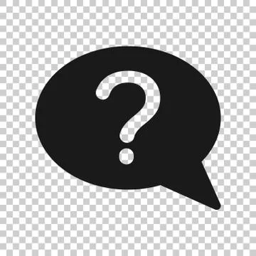 Question mark icon in flat style. Discussion speech bubble vector illustratio 스톡 일러스트