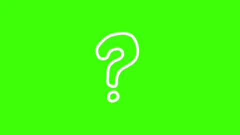 Question Mark Icon Green Screen Animation Video stock 337328340