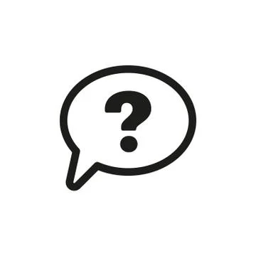 The question mark icon. Help speech bubble Stock-Illustration