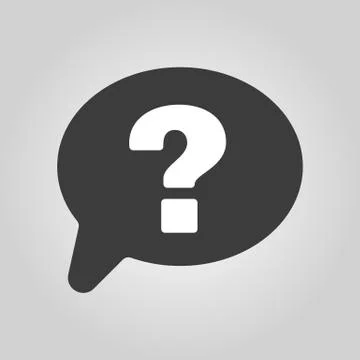 The question mark icon. Help speech bubble Stock-Illustration