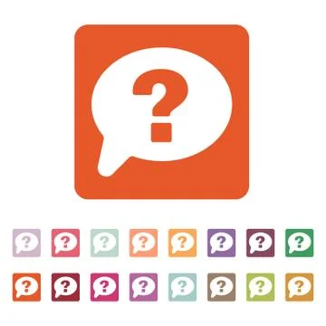 The question mark icon. Help speech bubble Stock-Illustration