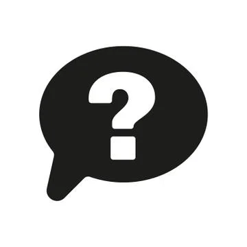 The question mark icon. Help speech bubble Stock Illustration