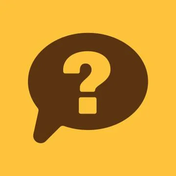 The question mark icon. Help speech bubble Stock Illustration