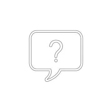 Question mark icon. Help speech bubble. flat vector icon Stock Illustration