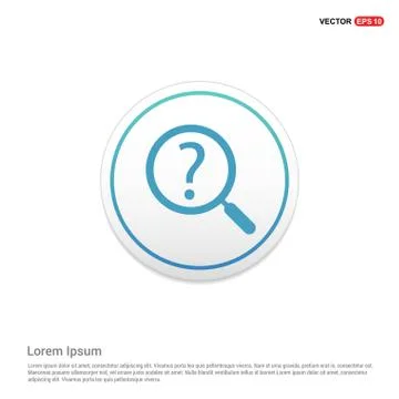Question mark icon Hexa White Background icon template Stock Illustration