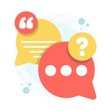 Question mark icon inside a speech bubble Stock Illustration