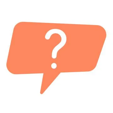 Question mark icon interest logo important question speech bubble. stock Stock Illustration
