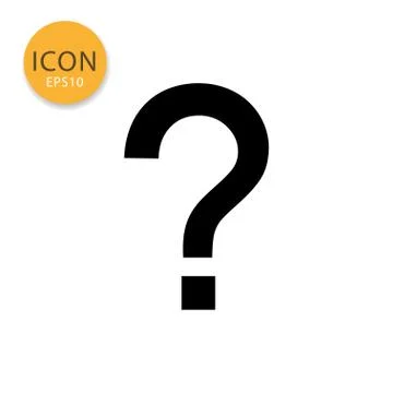 Question mark icon isolated flat style. Stock Illustration