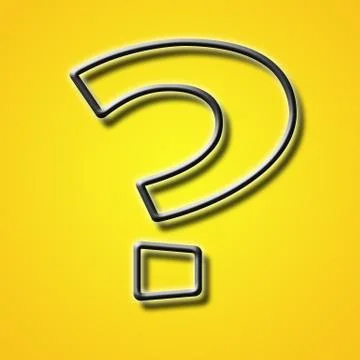 Question mark icon isolated on special yellow banner background abstract Stock Illustration