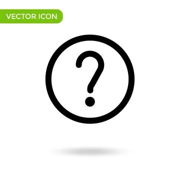 Question mark icon. minimal and creative icon isolated on white background. v Stock Illustration