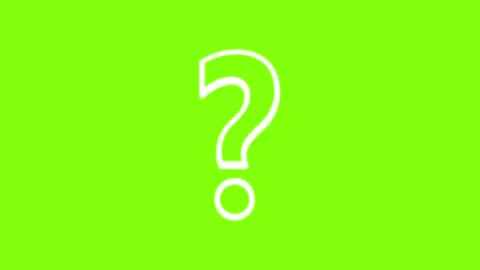 Question mark icon pulsing on vibrant green background. Stock Footage 340167032