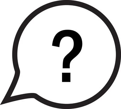 Question Mark icon, Question Mark in chat circle, Question tag in message, .. Illustrazione stock