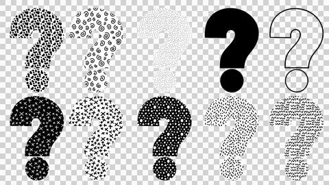 Question mark icon, question mark symbol, Question mark icon set Stock Illustration