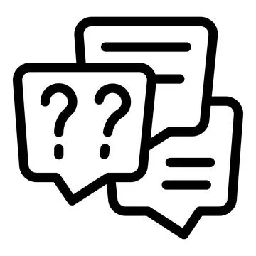 Question mark icon representing asking questions and solving problems 스톡 일러스트